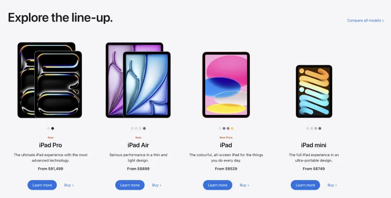 Apple iPad Price in Singapore